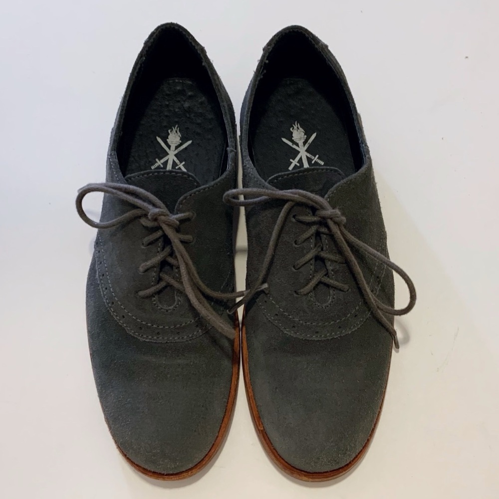 Opening Ceremony Gray Suede Oxfords